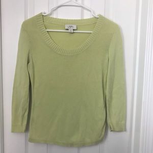 Ann Taylor Loft Green Knit Shirt / Blouse